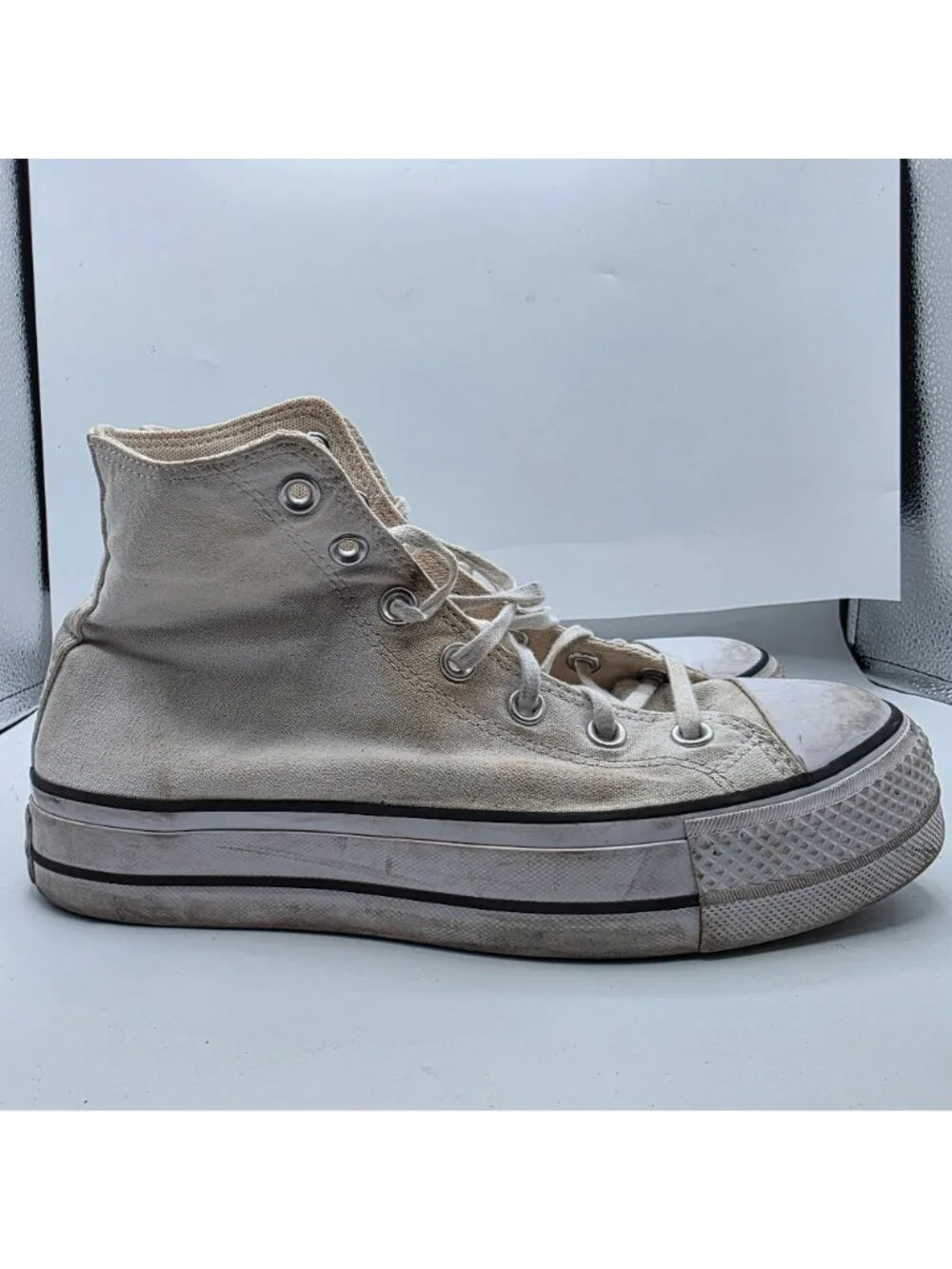 Converse Chuck Taylor All Star Lift Womens Size 9 White Canvas Platform Sneakers